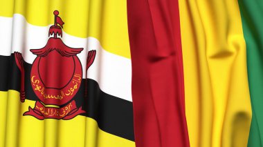 Gerçekçi kumaş dokusuna sahip Bayraklar