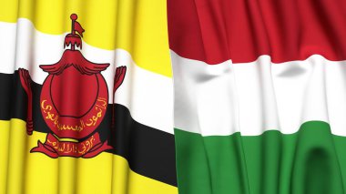 Gerçekçi kumaş desenli Bayraklar Bayraklar