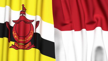 Gerçekçi kumaş dokusuna sahip Bayraklar Bayraklar