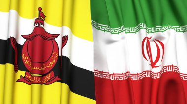 Gerçekçi kumaş dokusuna sahip Bayraklar