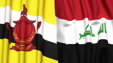 Gerçekçi kumaş dokusuna sahip Bayraklar