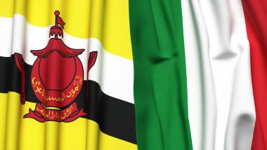 Gerçekçi kumaş dokusuna sahip Bayraklar