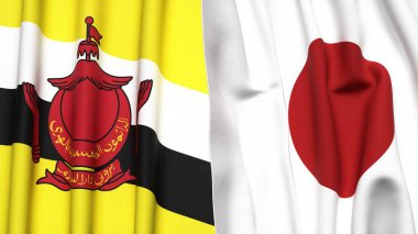 Gerçekçi kumaş dokusuna sahip Bayraklar