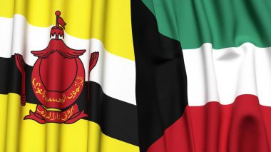 Gerçekçi kumaş desenli Bayraklar Bayraklar