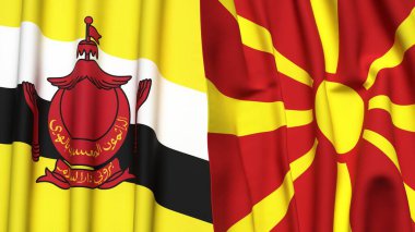 Gerçekçi kumaş dokusuna sahip Bayraklar Bayraklar