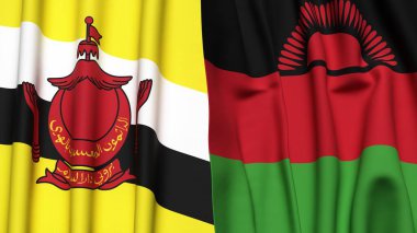 Gerçekçi kumaş dokusuna sahip Bayraklar Bayraklar