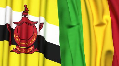 Gerçekçi kumaş dokusuna sahip Bayraklar