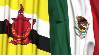 Gerçekçi kumaş dokusuna sahip Bayraklar Bayraklar