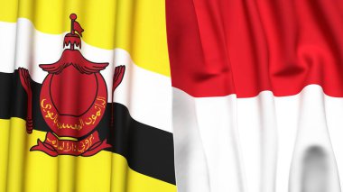 Gerçekçi kumaş dokusuna sahip Bayraklar