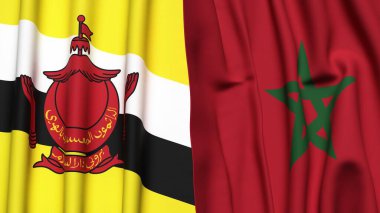 Gerçekçi kumaş desenli Bayraklar Bayraklar