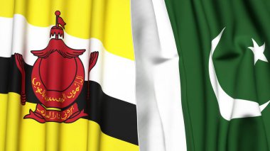 Gerçekçi kumaş dokusuna sahip Bayraklar Bayraklar