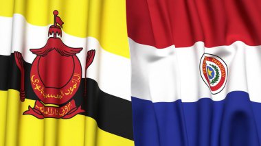 Gerçekçi kumaş dokusuna sahip Bayraklar Bayraklar