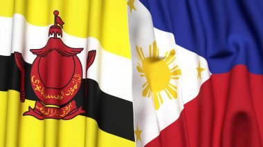 Gerçekçi kumaş desenli Bayraklar ve Filipinler