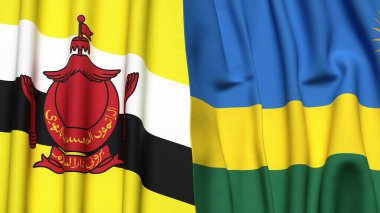 Gerçekçi kumaş dokusuna sahip Bayraklar