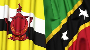 Gerçekçi kumaş desenli Bayraklar ve Aziz KITT