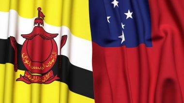 Gerçekçi kumaş dokusuna sahip Bayraklar