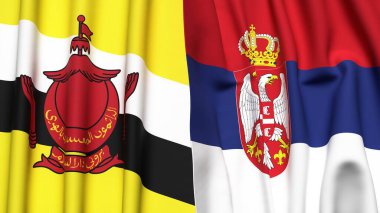 Gerçekçi kumaş dokusuna sahip Bayraklar