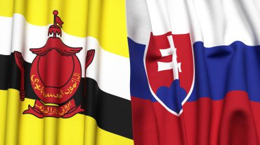 Gerçekçi kumaş dokusuna sahip Bayraklar Bayraklar