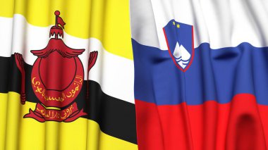 Gerçekçi kumaş dokusuna sahip Bayraklar Bayraklar