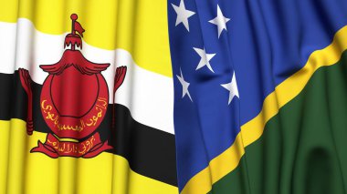 Gerçekçi kumaş dokusuna sahip Bayraklar Bayraklar