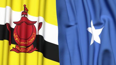 Gerçekçi kumaş desenli Bayraklar ve SOMALYA