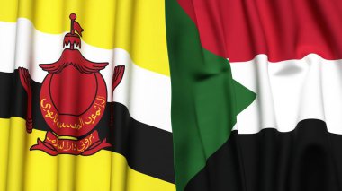 Gerçekçi kumaş dokusuna sahip Bayraklar