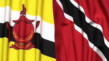 Gerçekçi kumaş dokusuna sahip Bayraklar Bayraklar