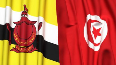 Gerçekçi kumaş dokusuna sahip Bayraklar Bayraklar