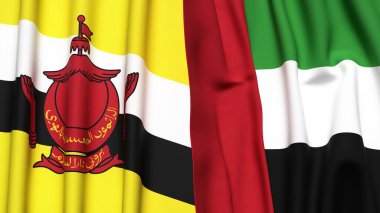 Gerçekçi kumaş dokusuna sahip Bayraklar