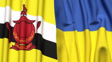 Gerçekçi kumaş dokusuna sahip Bayraklar Bayraklar