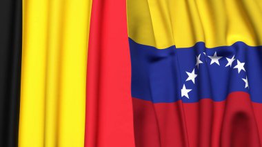 Çad ve Venezuela 'nın gerçekçi kumaşlı bayrakları