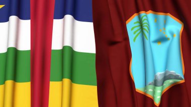 Orta Afrika Cumhuriyeti ve Batı Hint Adaları bayrakları.