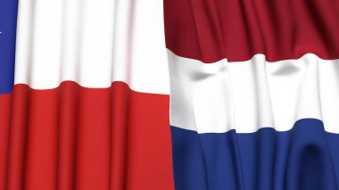 Şili ve Güney Amerika bayrakları gerçekçi kumaş dokusuna sahiptir.