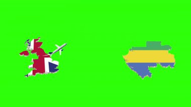 BİRLİK KINGDOM 'dan GABON' a Uçuşun Animasyonu