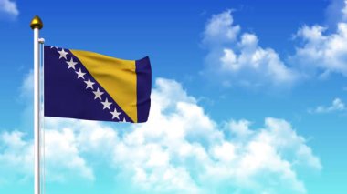 BOSNIA 4K 'de Alfa Kanalı ve Gökyüzü Arkaplanı ile Dalgalanma