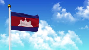CAMBODIA 4K 'ta Alpha Channel ve Gökyüzü Arkaplan Dalgalanması
