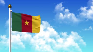 CAMEROON 4K içinde Alfa Kanalı ve Gökyüzü Arkaplan Dalgalanması