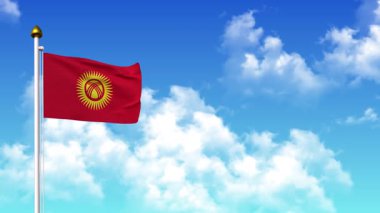 KYRGYZSTAN 4K 'da Alfa Kanalı ve Gökyüzü Arkaplan Dalgalanması