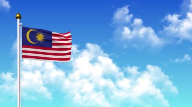 MALAYSIA 4K 'de Alfa Kanalı ve Gökyüzü Arkaplan Dalgalanması