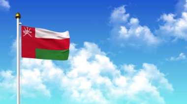 Alfa Kanalı ve Gökyüzü Arkaplanı ile 4K 'da Bayrak Dalgalanması