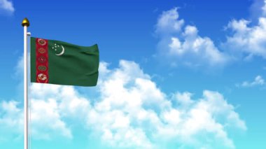 Türkmenistan 4K 'da Alfa Kanalı ve Gökyüzü Arkaplan Dalgalanması