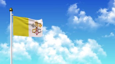 VATİKAN 4K 'da Alfa Kanalı ve Gökyüzü Arkaplanı Dalgalanması