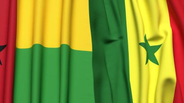 Guinea-BISSAU ve Senegal bayrakları.