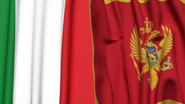 İtalyan bayrakları ve gerçekçi kumaş dokusuna sahip MonteneGRO