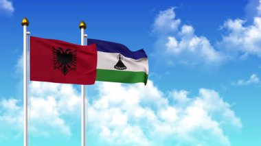 Alfa kanalıyla birlikte kutupta ALBANIA ve LESOTHO bayrakları sallanıyor