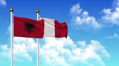 Alfa kanalıyla birlikte kutupta ALBANIA ve MALTA bayrakları dalgalanıyor