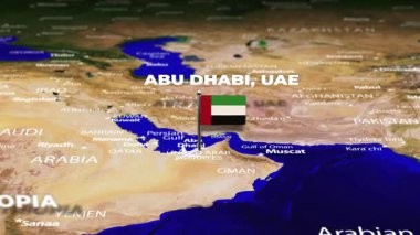 Abu Dabi, BAE 'den Addis Ababa, ETHIOPIA' ya bayrak iğneli uçuş