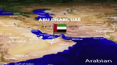 Abu Dabi 'den Antananarivo' ya uçuş, bayraklı MADAGASCAR