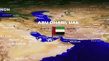 Abu Dabi 'den Beyrut' a, Lübnan 'a bayrak iğneleriyle uçuş