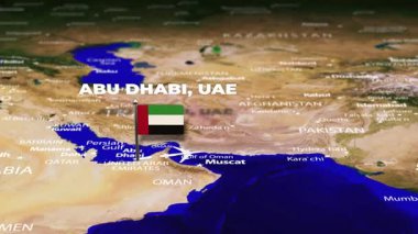 Abu Dabi 'den Pekin' e, bayrak iğneli Çin uçuşu.